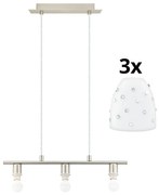 Eglo - LED Пендел MY CHOICE 3xE14/4W/230V хром/бял