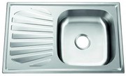 Кухненска мивка ICK 8022 L TAMPICO, неръждаема стомана, лява, със сифон, 80x50см
