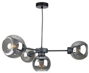 Пендел KALIOPE 4xE27/60W/230V черен/опушен черен