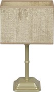Настолна лампа БРИК, никел, абажур Сарай Бронз, 1xE27