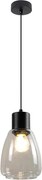 Пендел MOLDO 1xE27/40W/230V черен/прозрачен