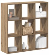 852824 vidaXL Библиотека дъб артизан 102x32x102 см инженерно дърво