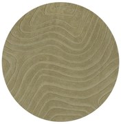 Ръчно изработен вълнен кръгъл килим в цвят каки ø 160 cm Mesmerise Sage – Flair Rugs