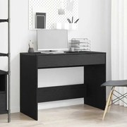 862080 vidaXL Бюро, черно и дъб, 101x50x76,5 см, инженерно дърво