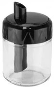 Horecano - Стъклена захарница с пластмасов черен/бял капак 210мл LEXA M-201015