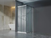 Обикновена душ кабина ICS 788TR NANO Inter Ceramic, 88-99x88-99x190см, 5мм, прозрачни калени стъкла, регулируеми страни, с две плъзгащи се врати