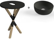 Комплект за баня Cross Scarabeo-Diameter 33 cm.-Black