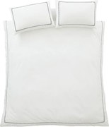 Бяло единично спално бельо от памук перкал 135x200 cm Contrast Trim – Bianca