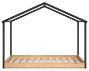 Антрацитно сиво детско легло 90 x 190 cm Arthur - Marckeric