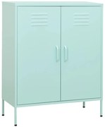 336167 vidaXL Шкаф за съхранение, мента, 80х35х101,5 см, стомана
