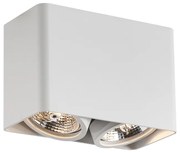 Дизайнерски повърхностно монтиран прожектор бял GU10 70mm 2-светлина въртящ се и накланящ се - Vox