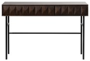 Тъмнокафява конзолна маса с дъбов плот 39x117 cm Latina – Unique Furniture