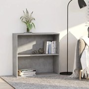 801003  2-Tier Book Cabinet Concrete Grey 80x30x76,5 cm Chipboard