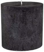 Свещ без аромат atmosphera Olia, Кръгла, 10x10 cm - Черен