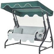 Градински двоен люлеещ се стол Morus 1, цвят Многоцветен