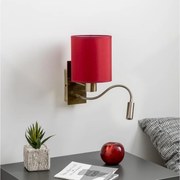 Brilagi-LED Аплик NUBILA 1xE27/25W/230V+LED/3W месинг/Помпейски червен