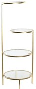 Рафтове DKD Home Decor 32,5 x 30 x 86 cm Кристал Златен Метал