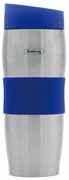 Термочаша Rosberg R52011C, 380 мл, Двойни стени, Ергономична, Неръждаема стомана, Син/инокс
