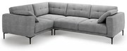 Сив ъглов диван (ляв ъгъл/L форма) Bemy – Micadoni