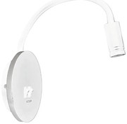 LED гъвкава стенна лампа с USB BASE 1xLED/8W+1xLED/2W/230V бяла/сребриста