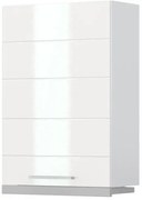 Висящ шкаф Hudson A9-60-1KU за кухненски аспиратор sliding-White - White glossy