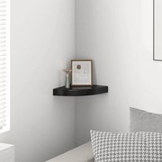 323889 vidaXL 323889  Floating Corner Shelf High Gloss Black 25x25x3,8 cm MDF