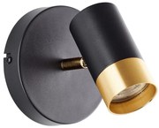 Brilliant - LED насочваем стенен аплик VIGOLO 1xGU10/5W/230V черно/златисто