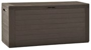 Sonata H Градински сандък за съхранение, кафяв, 116x44x55 см