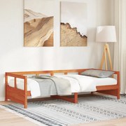 854963 vidaXL Дневно легло без матрак, восъчнокафяв, 90x200 см, бор масив
