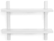 Бял на няколко нива метален стенен рафт 60 cm Hola – Spinder Design