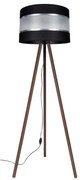 Подова лампа CORAL 1xE27/60W/230V кафява/черна/хром