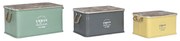 Комплект сандъци Home ESPRIT Жълт Зелен Сив Тъмно сив Метал Vintage 60 x 38 x 32,5 cm