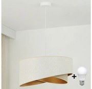 Brilagi - LED Пендел LYRA 1xE27/15W/230V бял/бежов/златист