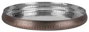 Horecano - Плато дълбоко с релеф и медно покритие Ø33.5xh3cm Thali ANTIQUE-RUSTIC-(SG-86122)