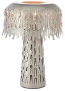 Сиво-бежова настолна лампа с метален абажур (височина 38 cm) Verbera – Markslöjd