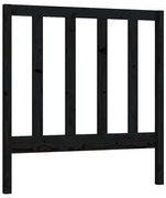 817669 vidaXL Горна табла за легло, черна, 81x4x100 см, бор масив