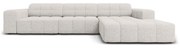 Светлосив ъглов диван (десен ъгъл) Chicago - Cosmopolitan Design