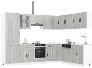 3314997 vidaXL Комплект кухненски шкафове от 14 части Porto, инженерно дърво