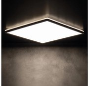Kanlux 31535 - LED таванно осветително тяло AZPO LED/22W/230V 42x42 cm IP54 черно