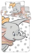Бяло-сиво памучно детско спално бельо за детско креватче 100x135 cm Dumbo "Dots" – Jerry Fabrics