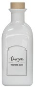 Стъклена бутилка за оцет с коркова тапа, бяла, 250мл MIRA, M-151406-WSV - Horecano