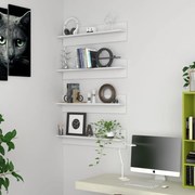 807334 vidaXL Стенни рафтове, 4 бр, бели, 80x11,5x18 см, инженерно дърво