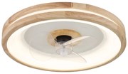 Globo 03650 - LED Плафониера с вентилатор GATIAN LED/30W/230V кафяв + д.у.