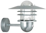 Nordlux - Ven. настенно осветително тяло с сензор AGGER 1xE27/60W/230V IP54 сребристо