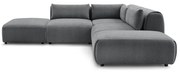 Сив ъглов диван (променлив) Jeanne - Bobochic Paris