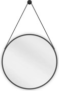Mexen String кръгло огледало за баня 50 см, черна рамка - 9854-050-050-000-70