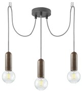 Leuchten Direkt 14776-48 - Пендел TURN ME 3xE27/60W/230V паяк