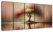 Картини от 5 части – Дървото на живота с отражение