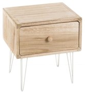 Нощно шкафче от екзотична дървесина в естествен цвят Natural Way - Casa Selección