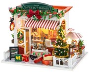 2Kids Toys - Миниатюрен дом Коледна сладкарница 2xAAA батерии